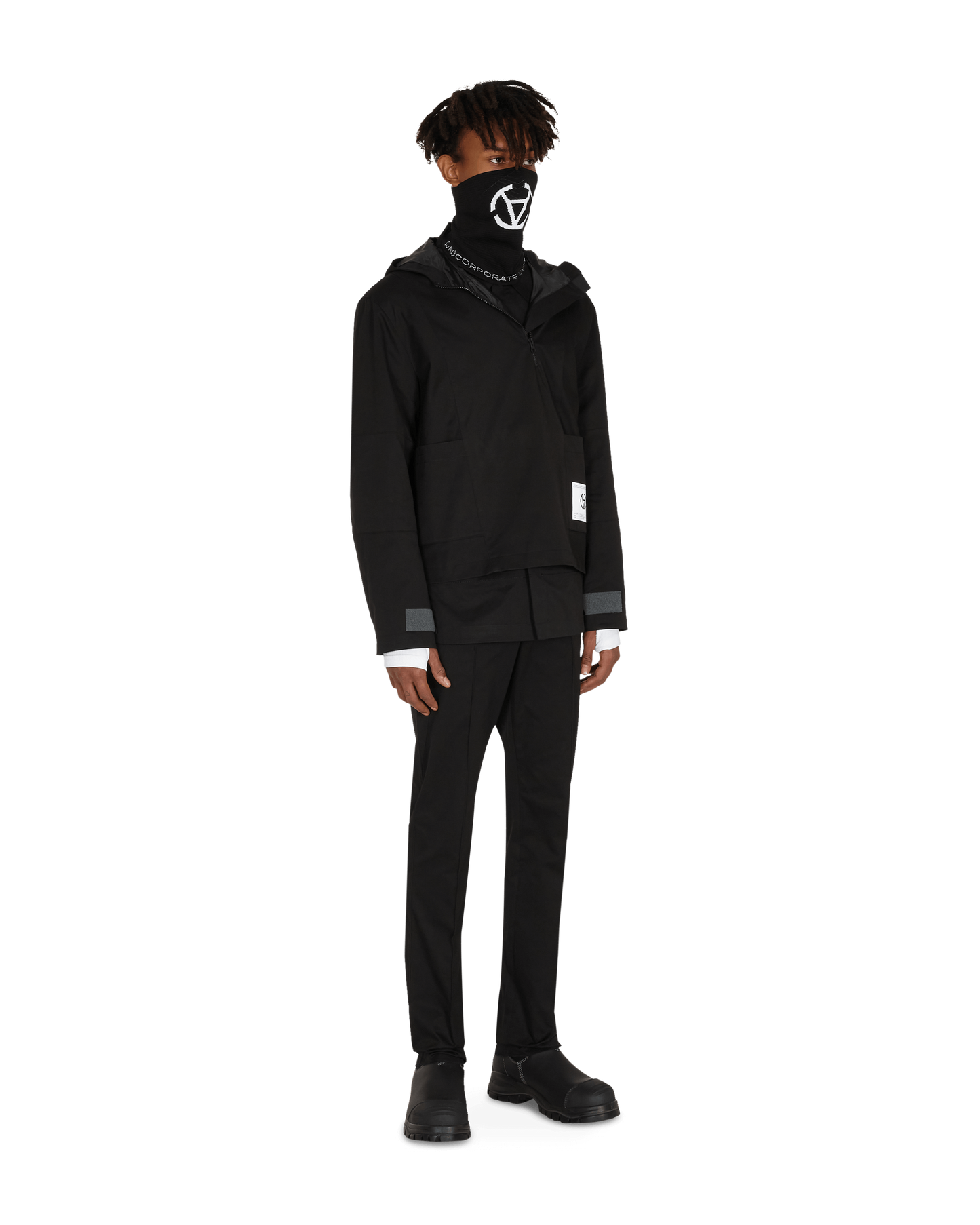 Slam Jam COLLAR MASK Black/White Hats Balaclavas SJZUAC02YA01 BKW001