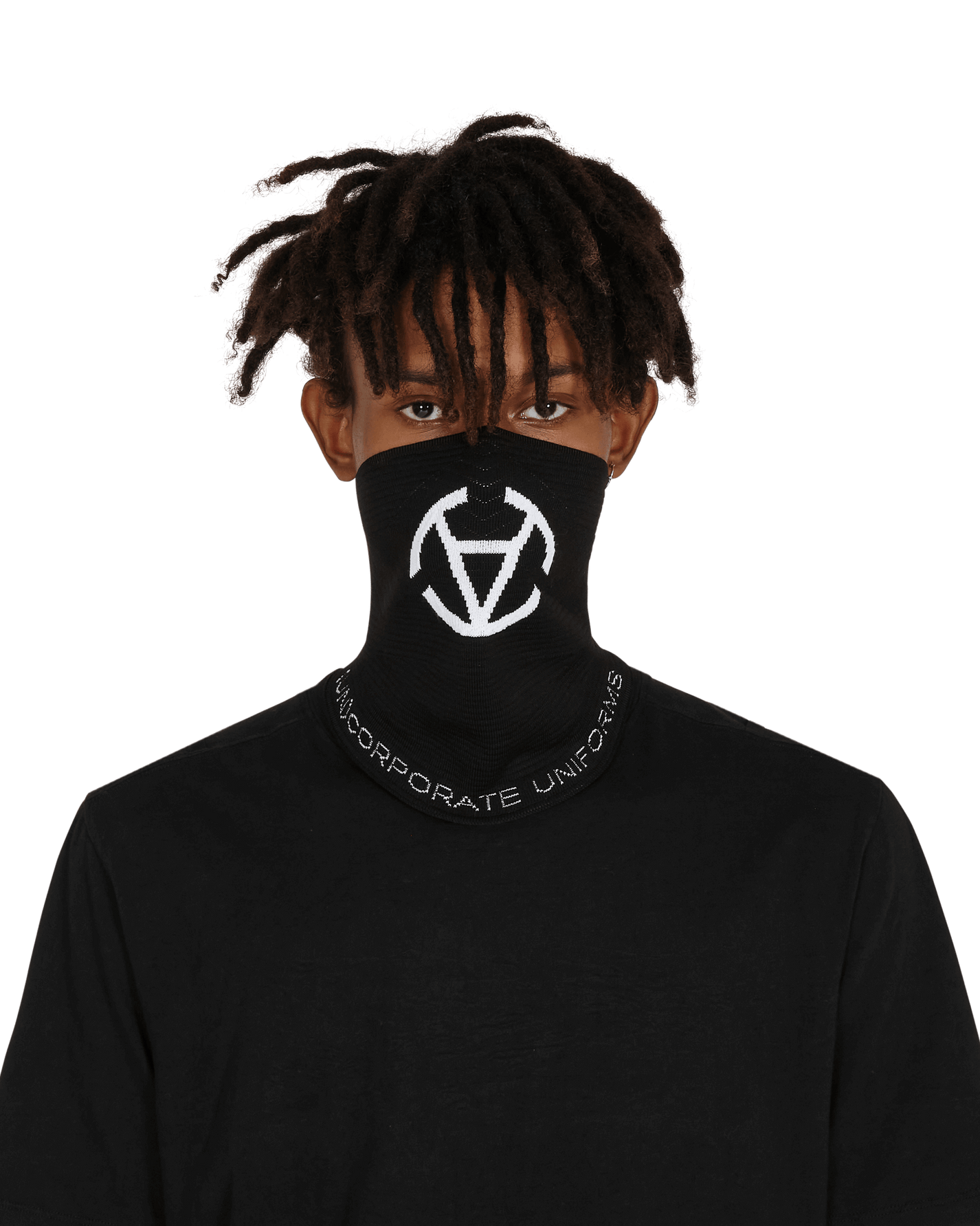 Slam Jam COLLAR MASK Black/White Hats Balaclavas SJZUAC02YA01 BKW001