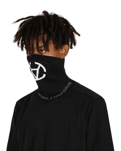 Slam Jam COLLAR MASK Black/White Hats Balaclavas SJZUAC02YA01 BKW001