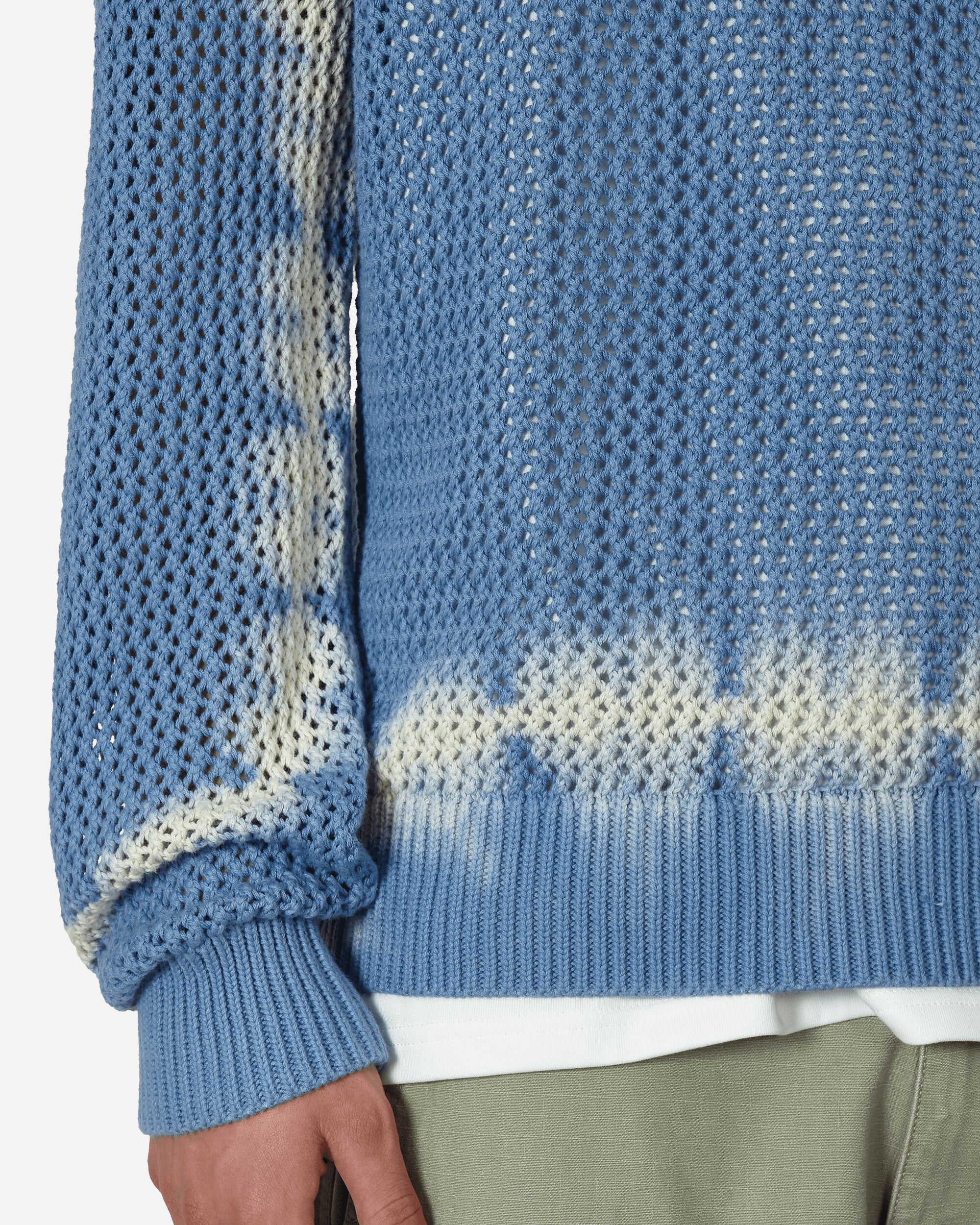 Stüssy Pigment Dyed Loose Gauge Sweater Tie Dye Blue - Slam Jam 