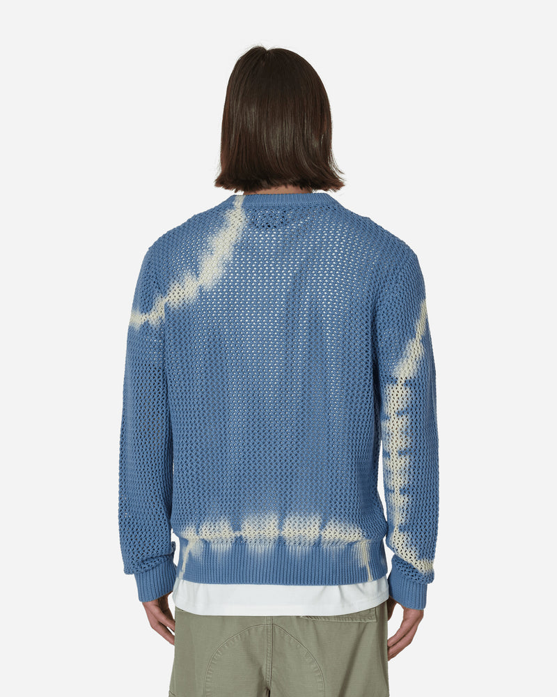 Stüssy Pigment Dyed Loose Gauge Sweater Tie Dye Blue - Slam Jam