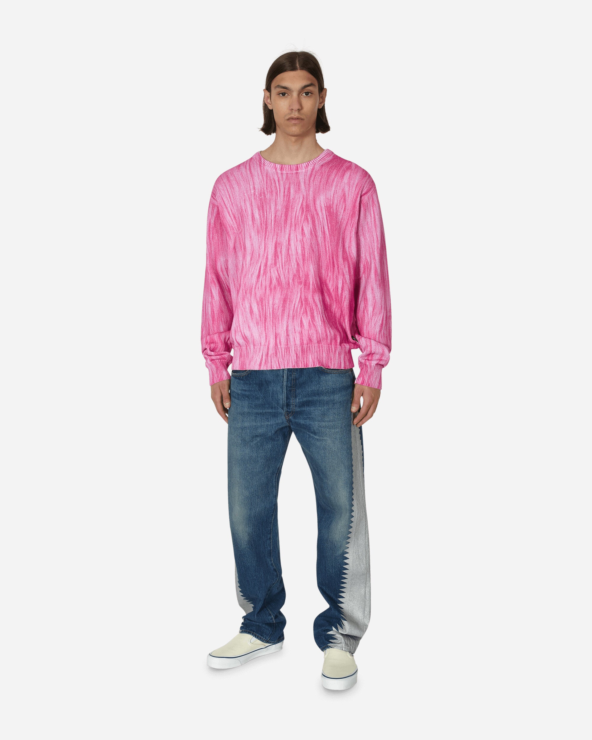 Stüssy Printed Fur Sweater Pink - Slam Jam Official Store