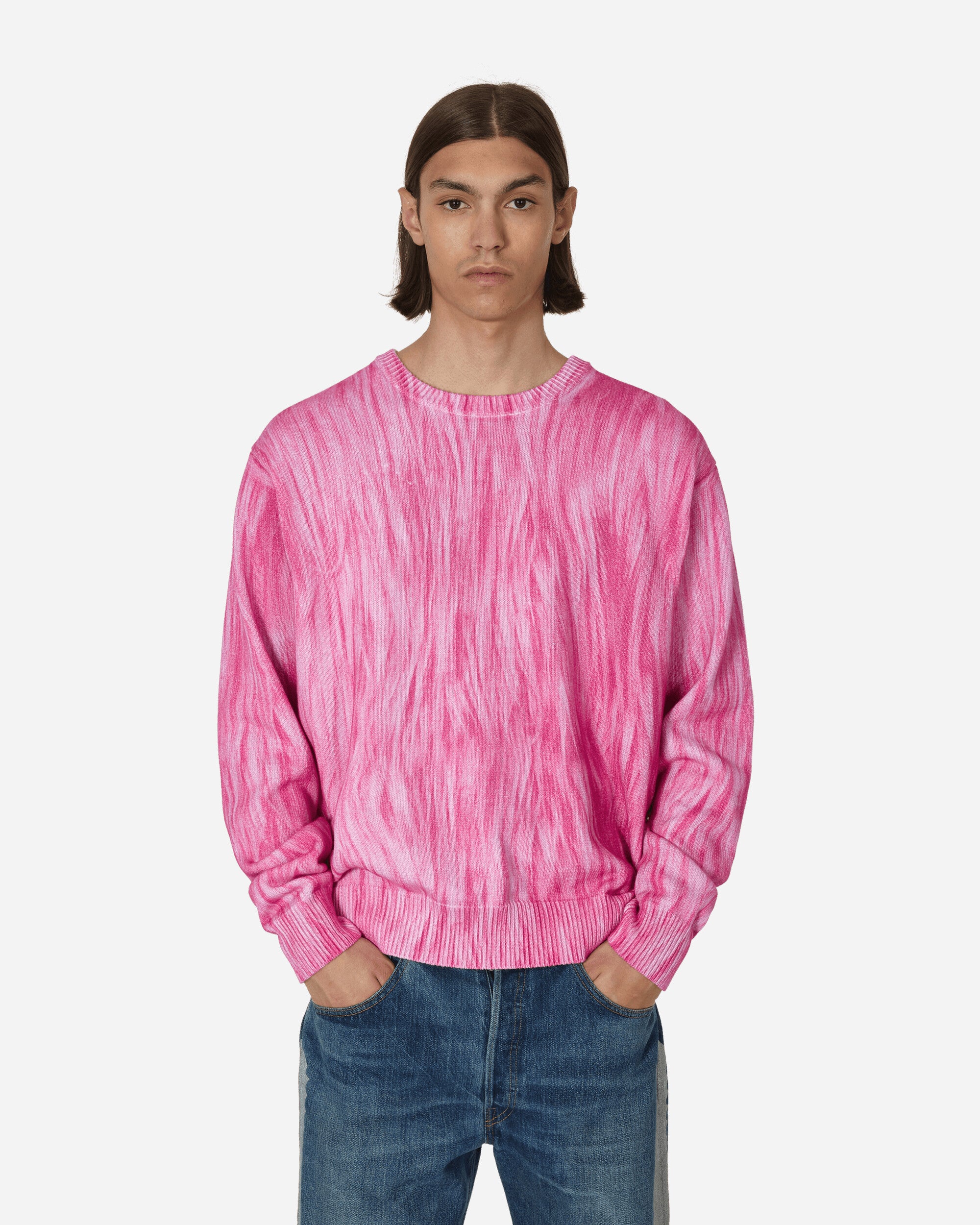 Printed Fur Sweater Pink