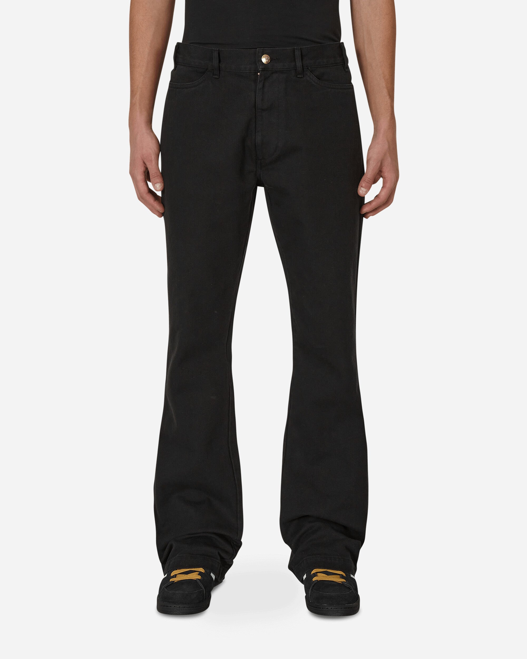 Stockholm (Surfboard) Club Flared Cotton Twill Trousers Black