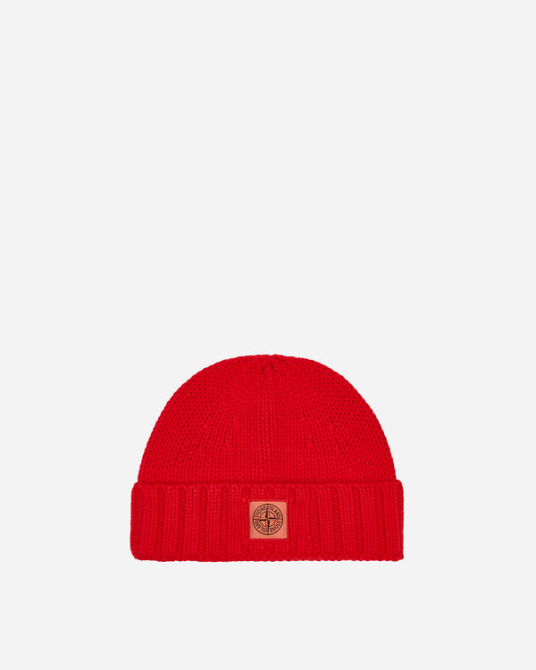 Stone Island - Garment Dyed Wool Beanie Lobster Red