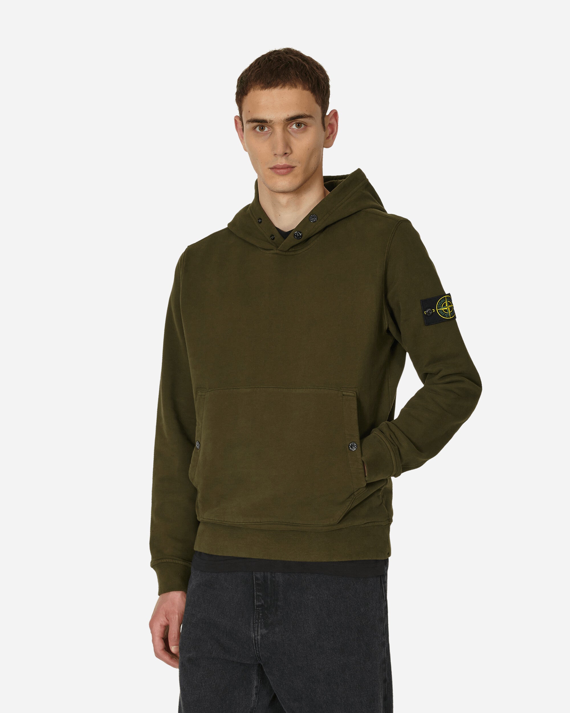 Garment Dyed Hooded Sweatshirt Olive