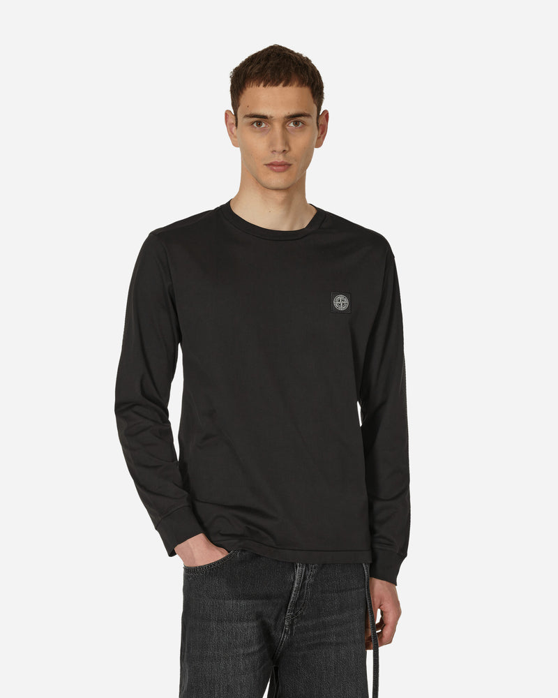 hardware Onmiddellijk Regelmatigheid Stone Island Garment Dyed Logo Longsleeve T-Shirt Black