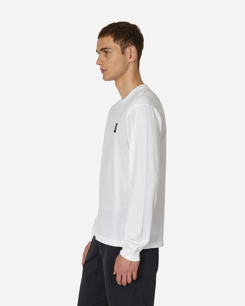 broeden Vluchtig bloeden Stone Island Garment Dyed Logo Longsleeve T-Shirt White