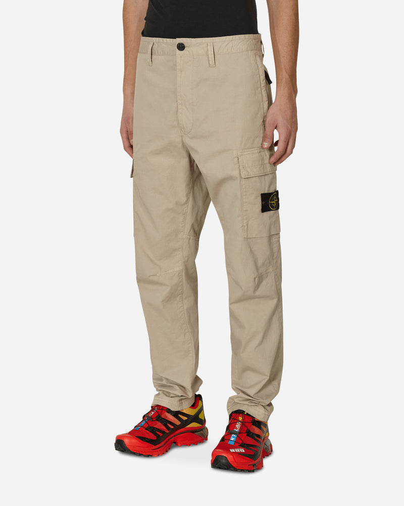 Regular Tapered Cargo Trousers Beige