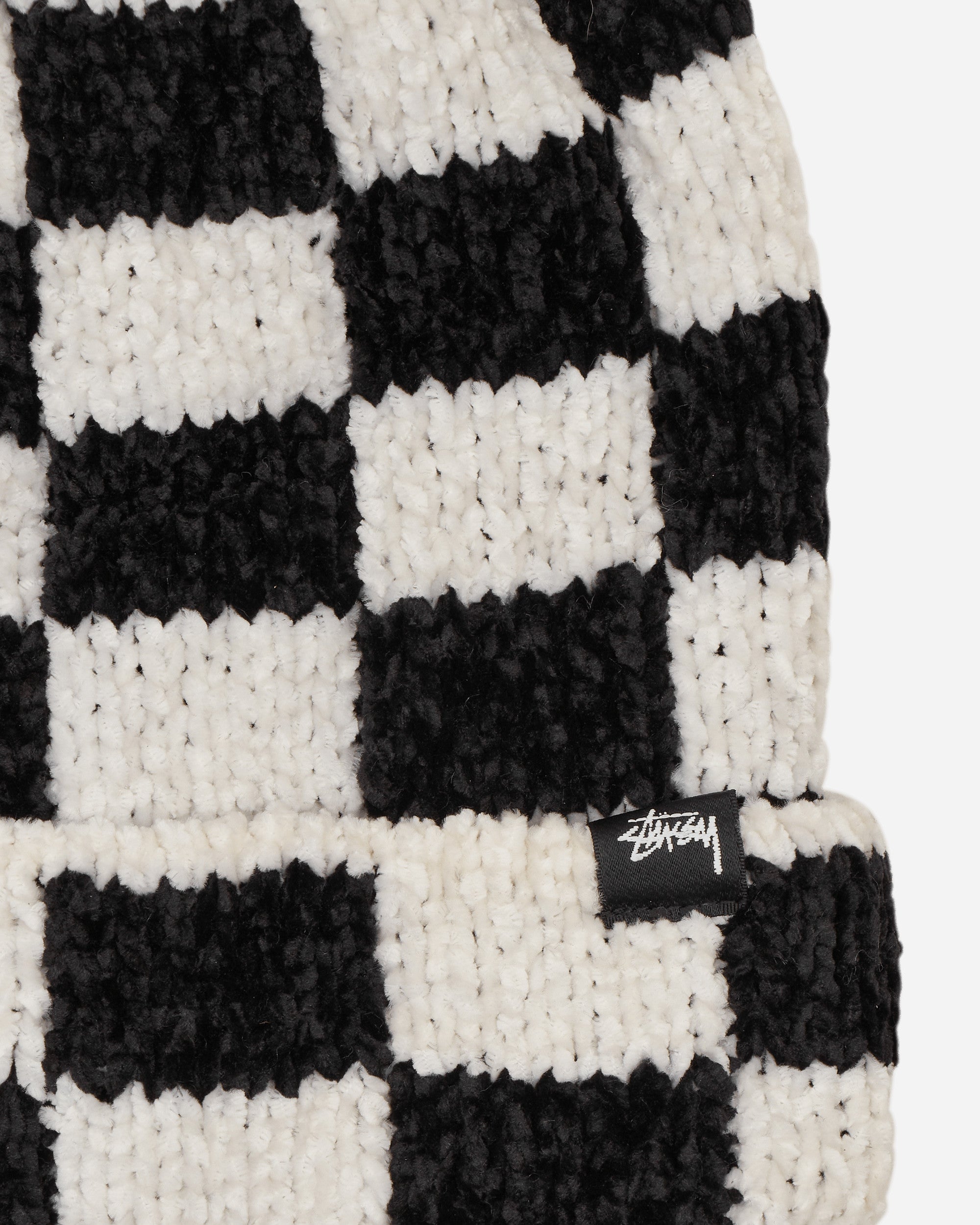 Stüssy Crochet Checkered Beanie Black - Slam Jam® Official Store