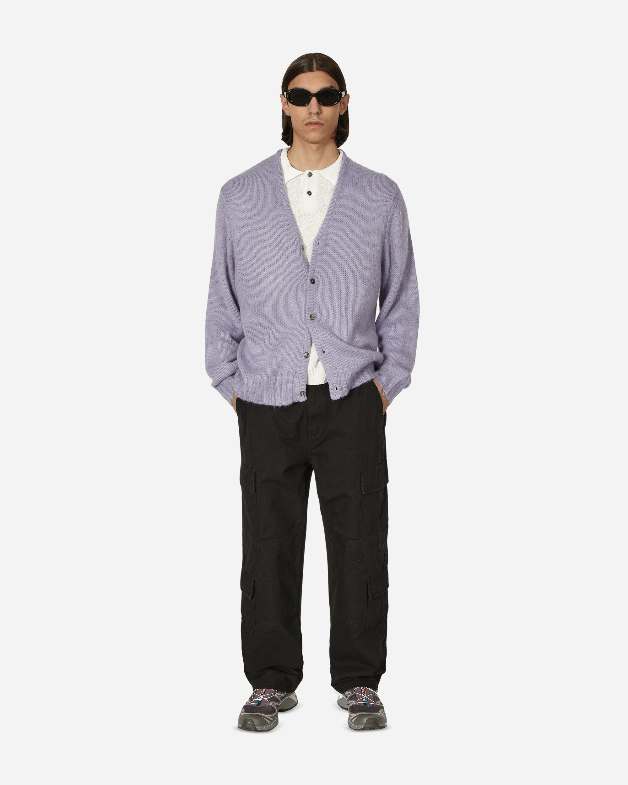 Stüssy Brushed Cardigan Lavender - Slam Jam Official Store