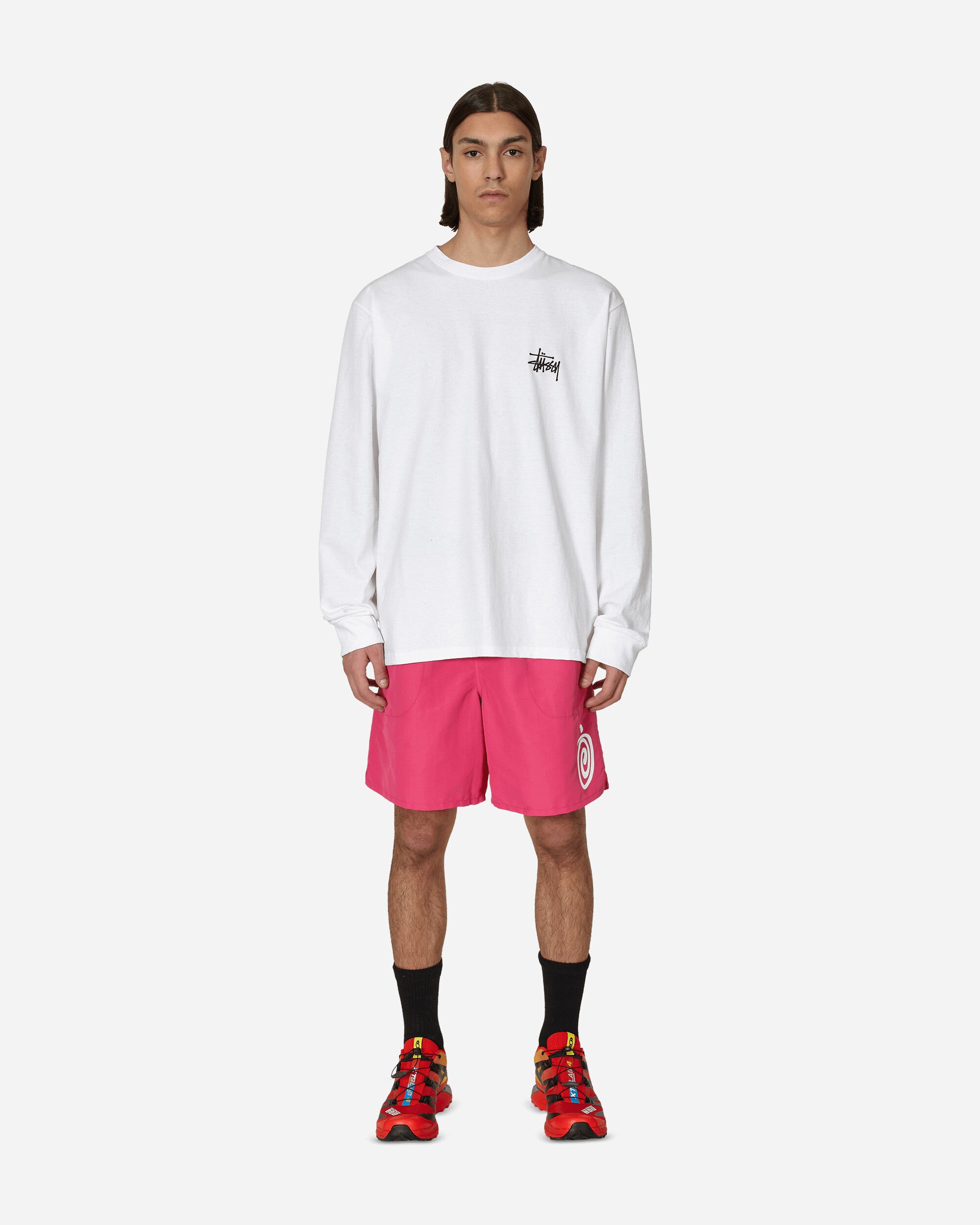 Stüssy Curly S Water Shorts Fucshia - Slam Jam Official Store