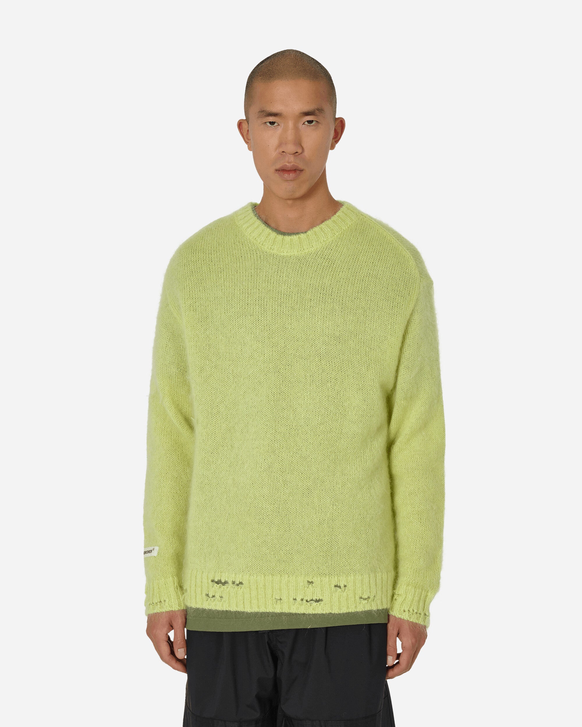 Mohair Crewneck Sweater Light Yellow