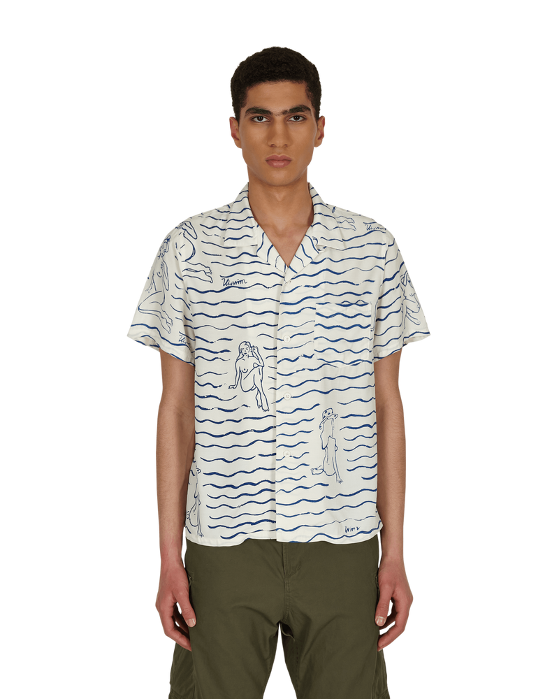 visvim Gauguin Short Sleeve Shirt Blue - Slam Jam Official Store