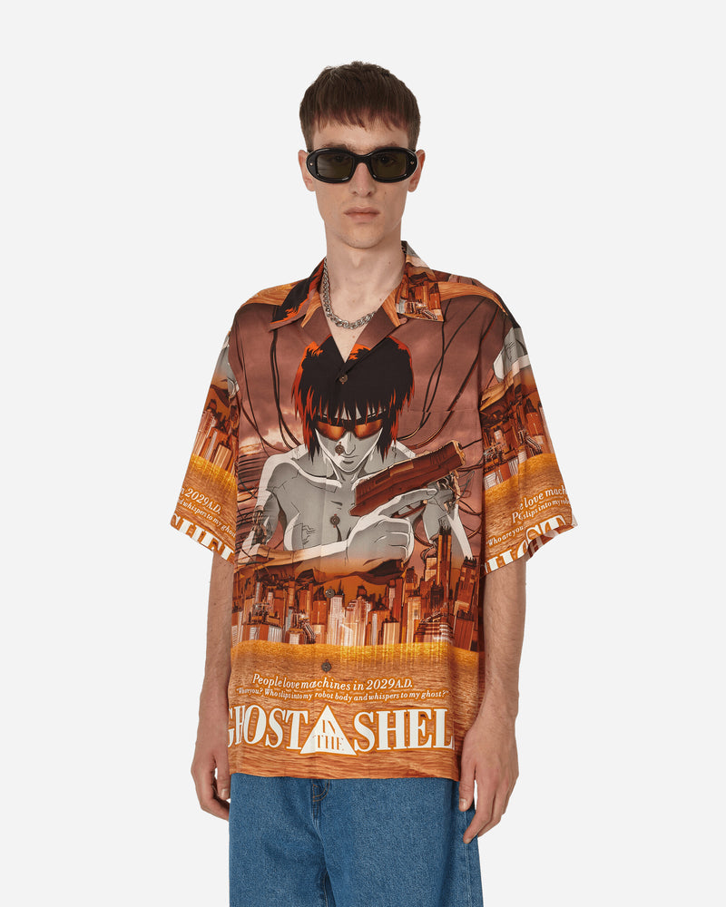 WACKO MARIA Ghost In The Shell Hawaiian Shirt (Type-1) Brown