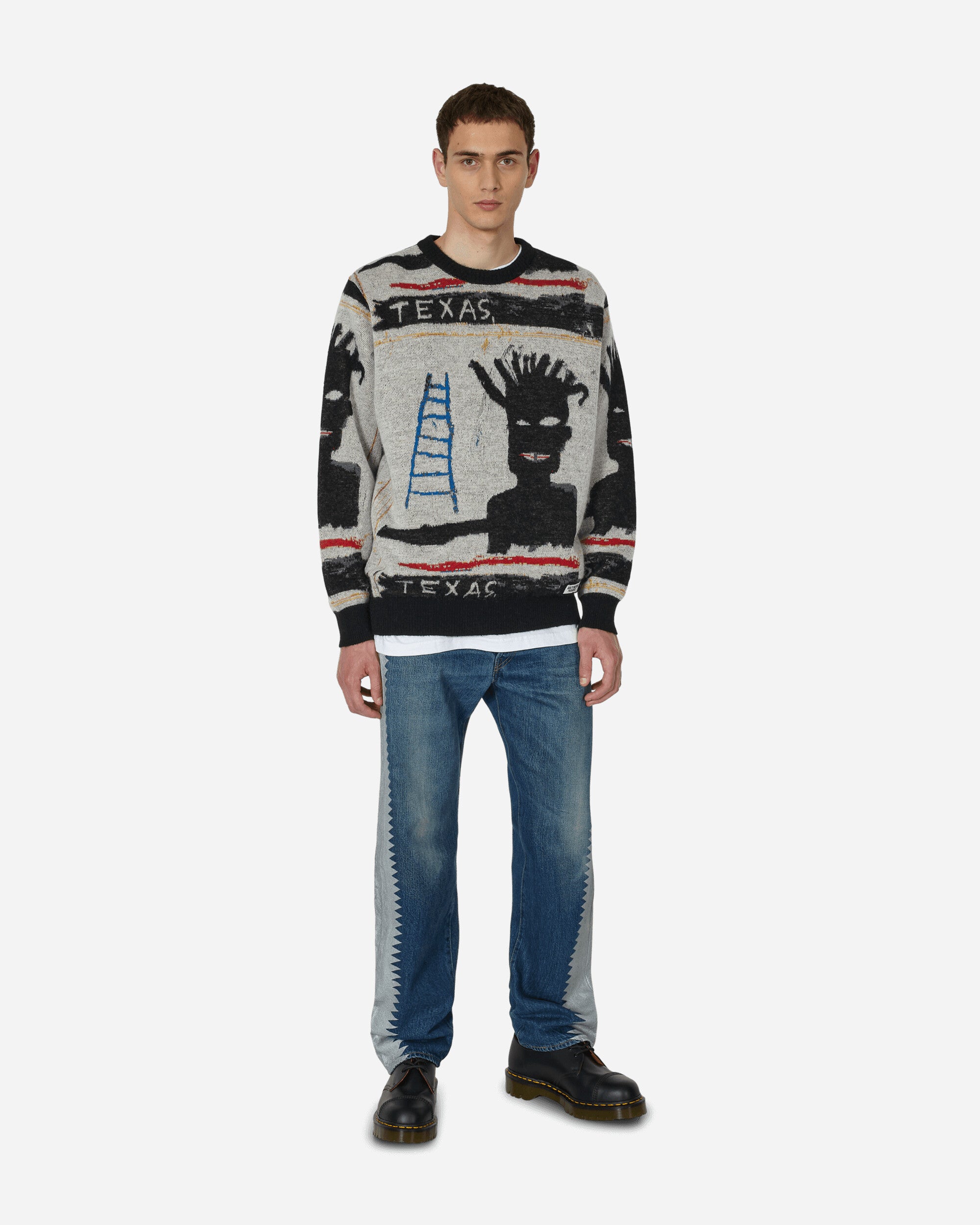 WACKO MARIA Jean-Michel Basquiat Crewneck Sweater (Type-1) Multicolor