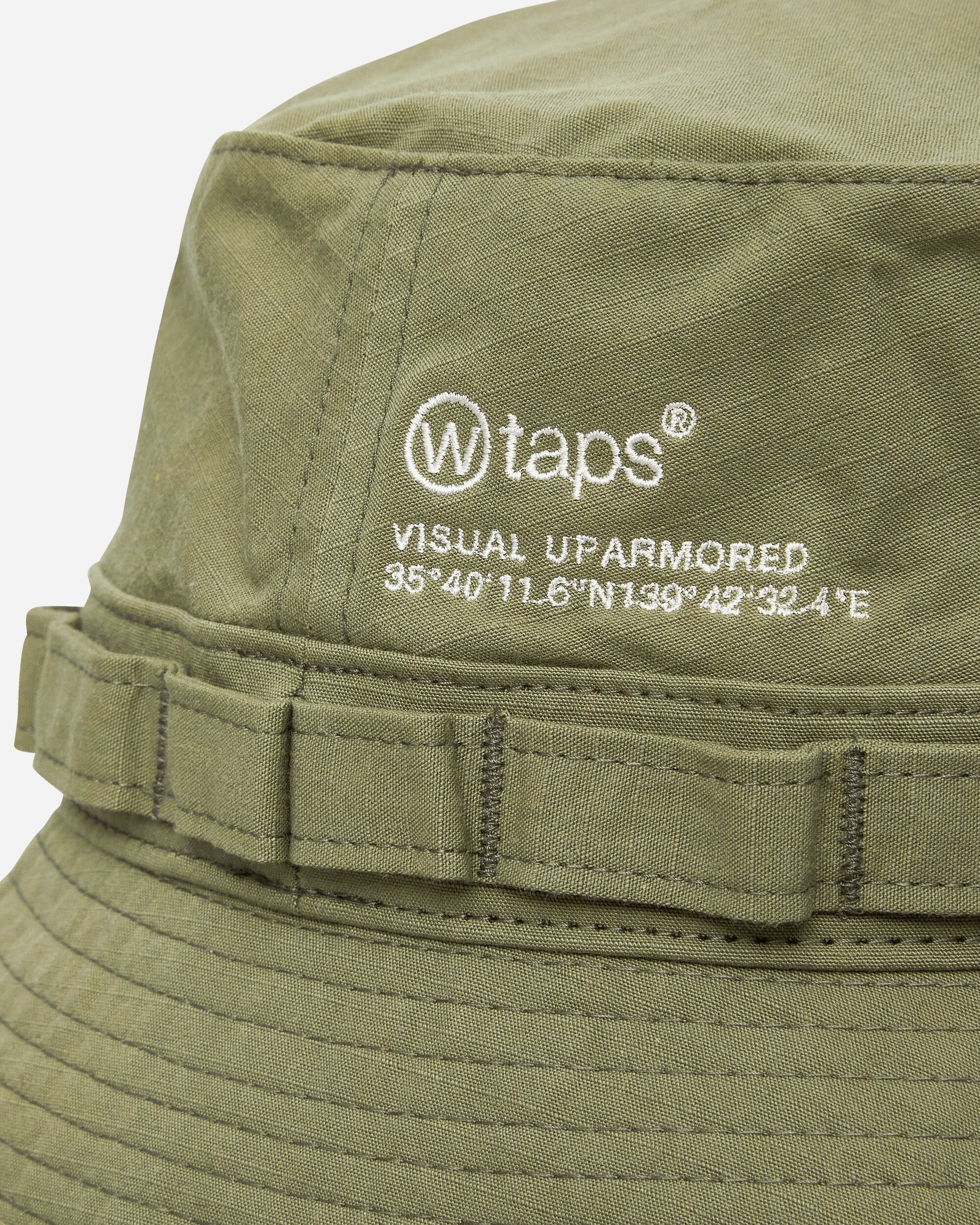 WTAPS Cotton Ripstop Bucket Hat 03 Olive Drab - Slam Jam Official