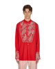 Wales Bonner Menelik Embroidered Scarlet Shirts Longsleeve UA21SH12-CO02 350