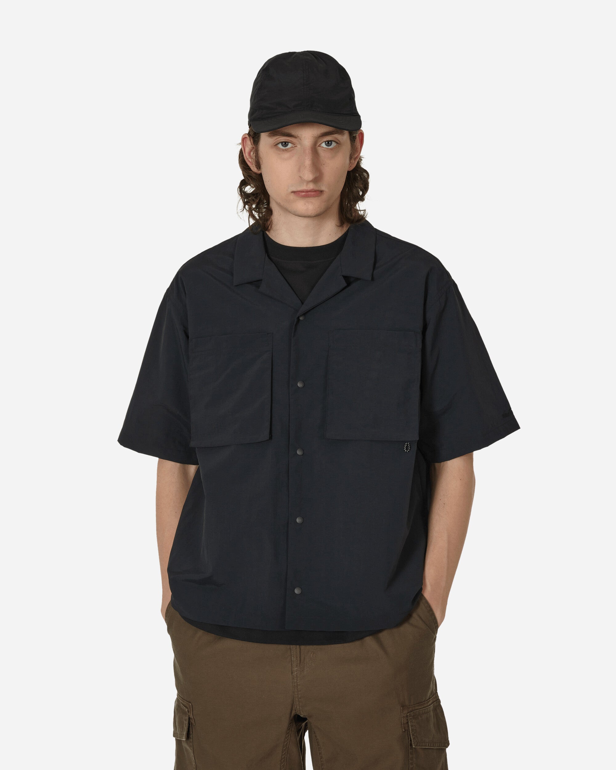 Half Sleeve Camp Shirt Black