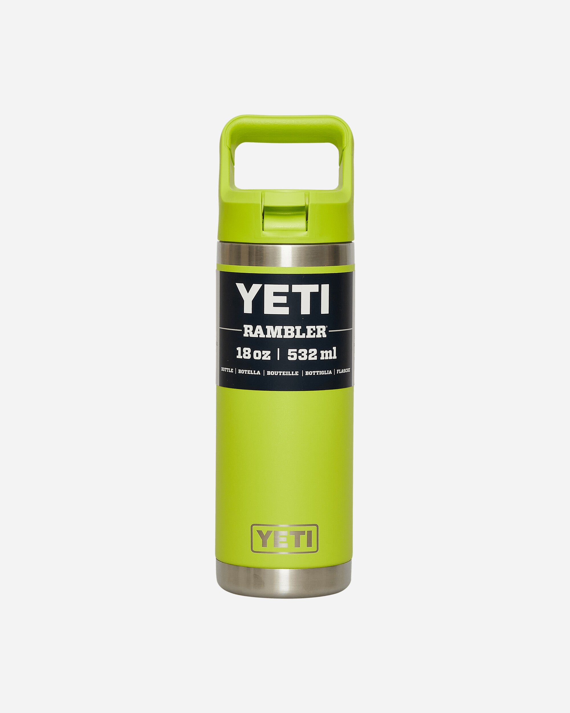 YETI Rambler Bottle, with Straw Cap - CHARTREUSE . 532ml, 18oz