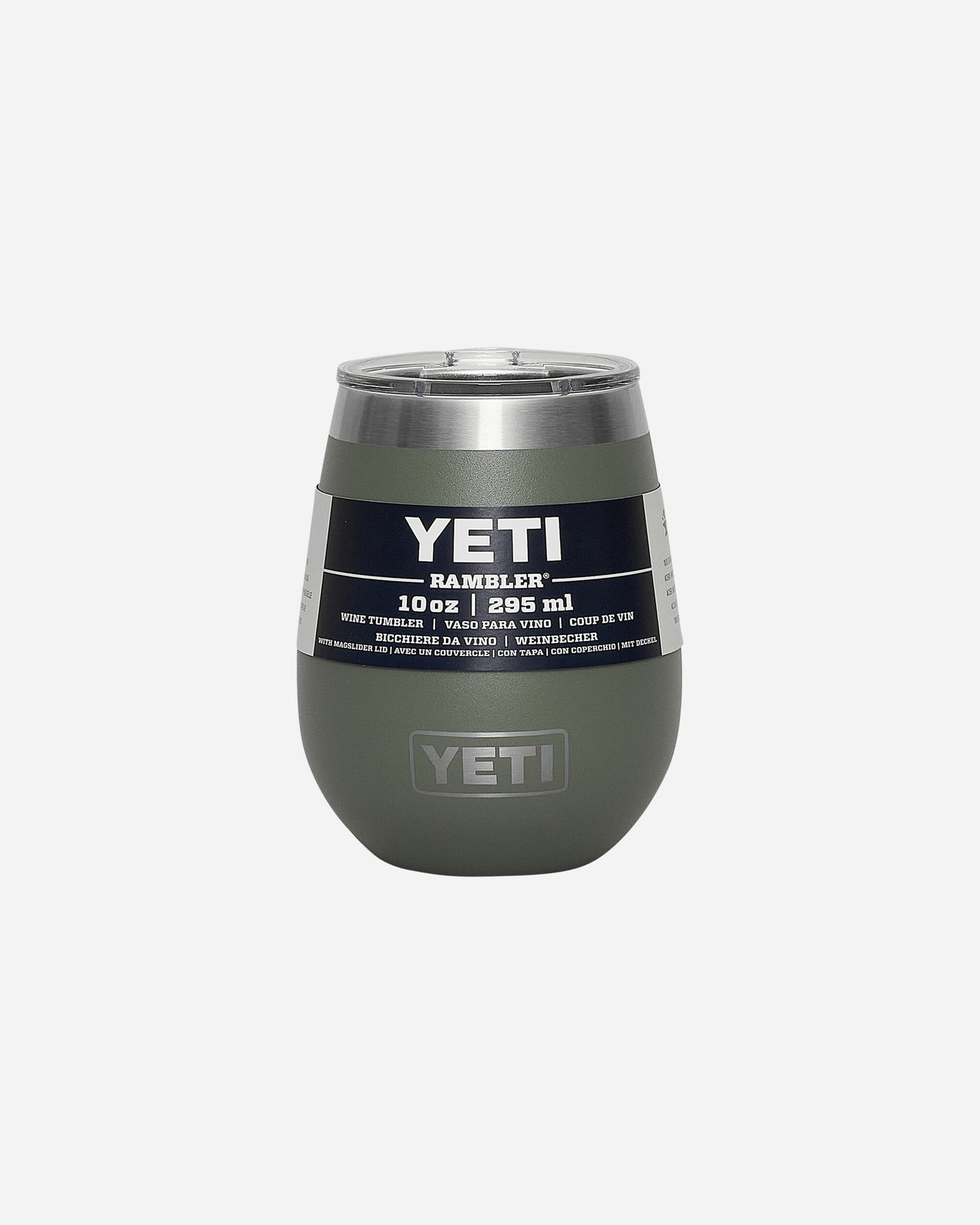 YETI Rambler Wine Tumbler 10Oz Camp Green Equipment Bottles and Bowls 0303 F23G