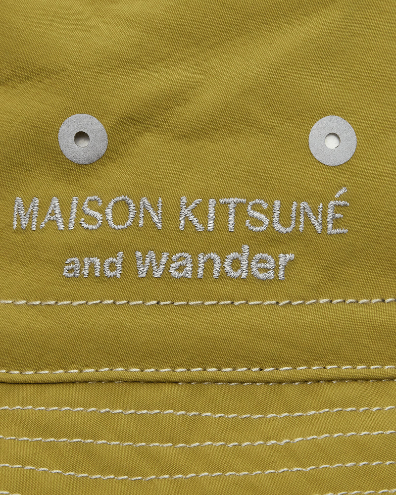 and wander Maison Kitsuné Nylon Hat Green - Slam Jam® Official Store