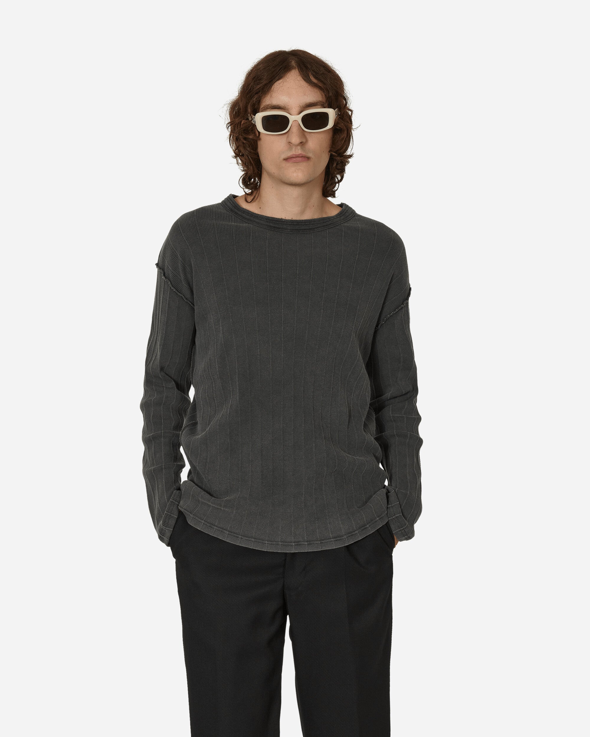 mfpen New Rib Longsleeve T-Shirt Washed Graphite - Slam Jam