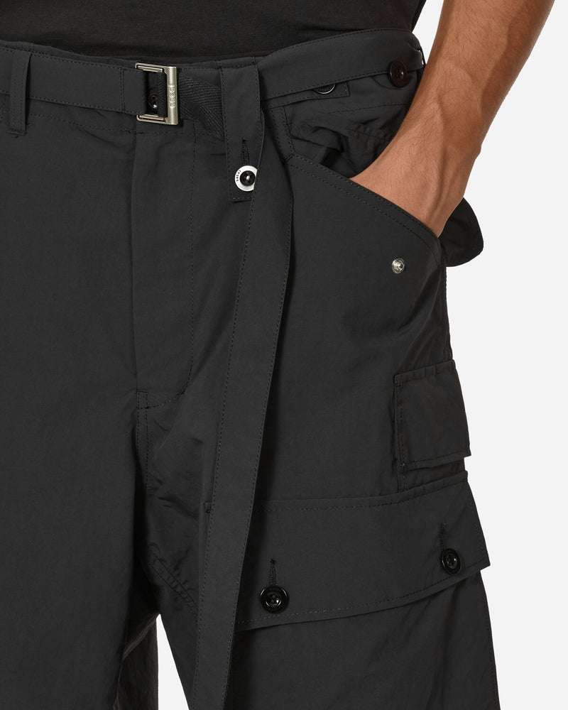 sacai Matte Taffeta Cargo Pants Black - Slam Jam Official Store