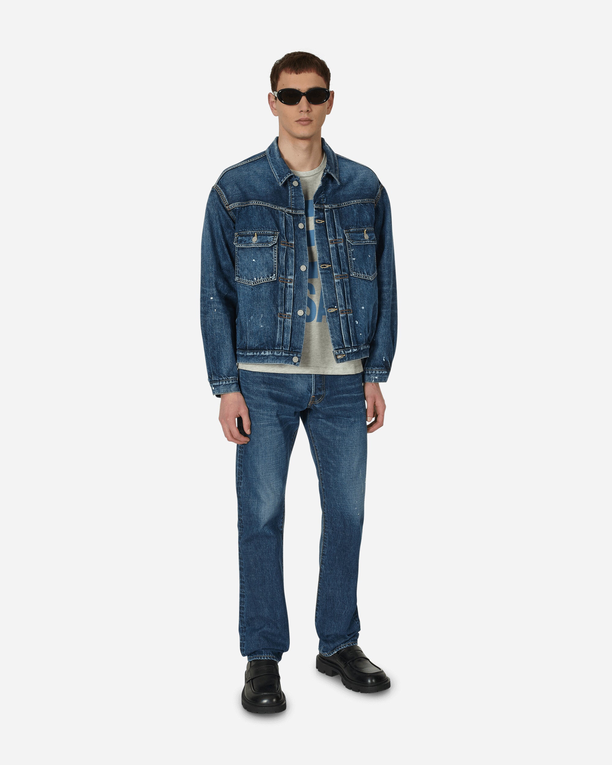 visvim Social Sculpture 01 Slim Damaged Jeans Indigo - Slam Jam